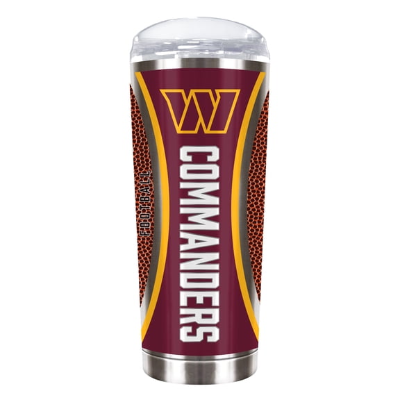 Washington Commander 18 ounce vacuum insulated stainless steel team tumbler with Gameball graphic wrap