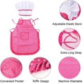 thumbnail image 2 of Set de Chef para Niños (Juego de 11 Piezas en Rosa), Delantal de Cocina Ajustable para Niños Pequeños con Gorro de Cocinero, Guantes de Cocina para Niños, Tapete Resistente al Calor Niño Niña de 3 a 8, 2 of 5