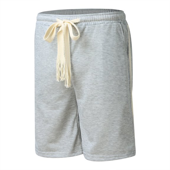 Vedolay Men Pants Slim Fit Mens Pants Men's Loose Casual Solid Color Cotton Linen Trousers Elastic Tie Printed Straight Pants,Gray M