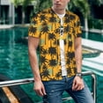 thumbnail image 6 of Lsque Hawaii Palms Pattern Mens Polo Golf Shirts Funny Graphics Shorts Sleeve Button Shirts Baseball T-shirt-4X-Large, 6 of 7