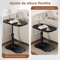 thumbnail image 3 of Mesa Auxiliar Sala, mesas laterales para sala en Forma de C, 360° Mesita de Noche Giratoria, Altura Ajustable, mesita de centro, para Sofás y recamara y sala, (Negro), 3 of 4