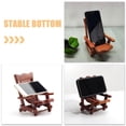 thumbnail image 4 of 1Set Chair Phone Holder Wooden Brown Desktop Use Adjustable Angle Phone Support, 4 of 9