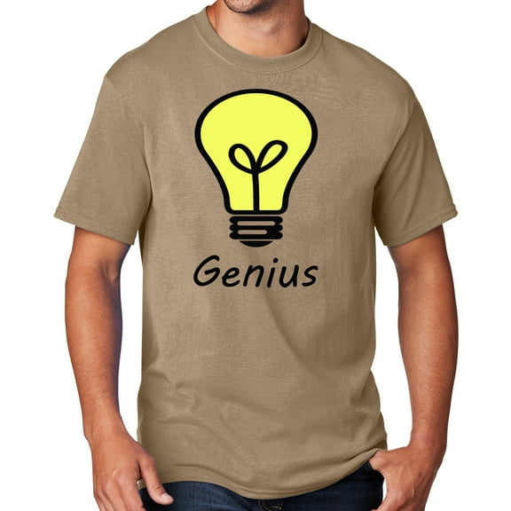 Men's Genius Lightbulb T-shirt, 5XL Sand