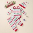 thumbnail image 3 of HCNTES Boys Winter Outfits My First Christmas Baby Boy Baby Boy Fall Clothes Long Sleeve "Merry Christmas", "Ho Ho Ho" Romper Xmas Pattern Jogger Pants 0 6 9 12 18 Months Boys Autumn Fall Set, 3 of 7
