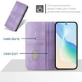 thumbnail image 4 of Allytechgroup for Samsung Galaxy S25 Plus/S25+ Case Folio Stand [RFID Blocking] Wireless Charging Magnetic Wallet Cover with Card Holder/Cash Pocket PU Leather Soft TPU Shockproof Cover, Purple, 4 of 16
