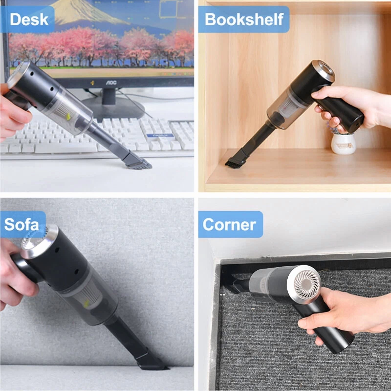 FLINT - 120W 6000Pa Cordless Hand Held Vacuum Cleaner Mini Portable Car Auto Home Duster