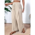 thumbnail image 5 of Women'S Wide Leg Palazzo Pants Dressy Casual Gaucho Pants Elastic Waist with Pockets Color XL, 5 of 9