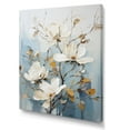 thumbnail image 2 of Designart "Serene Elegance Of White And Blue Magnolias II" Magnolias Wall Art Living Room, 2 of 7
