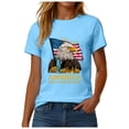 thumbnail image 4 of idosla Women's 250Th Anniversary Print Vintage Celebration T-Shirt 1776-2026 250 Patriotic Tee Casual Crew Neck Summer Tops (Sky Blue, S), 4 of 8