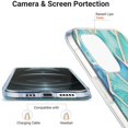 thumbnail image 4 of KAIYANG Funda para teléfono móvil de TPU con galvanoplastia de mármol con acabado IMD de 2,0 mm para iPhone 13 de 6,1 pulgadas, estilo D, iPhone 13 de 6,1 pulgadas, color verde, 4 of 4