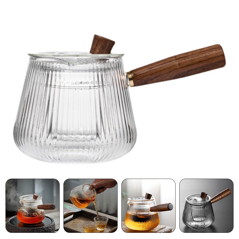 Clear Glass Teapot glass tea kettle stove top water kettle 250ml coffee  kettle stovetop tea kettle water milk warmer for home restaurant kitchen