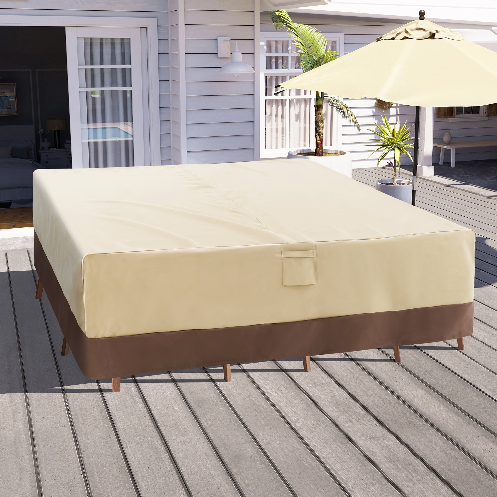 CHYVARY Table Cover for Outdoor Use, 600D Oxford Fabric for Waterproof
