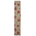 thumbnail image 2 of Northlight Red and Beige Star Wired Christmas Craft Ribbon 2.5" x 10 Yards, 2 of 3