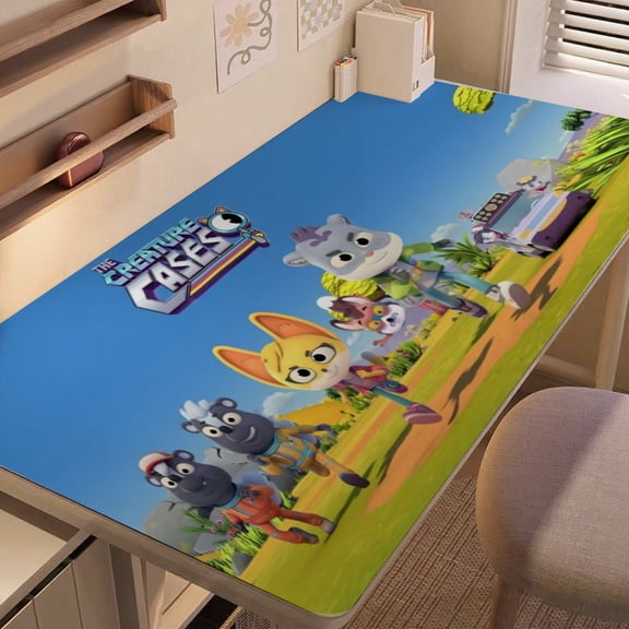 The Creature Cases-themed extra-large Non-Slip Base leather Desk Table mat—versatile for computer desks, dining tables, and more.12"x24"(30X60cm）