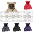 thumbnail image 3 of Aayomet Toddler Girls Puffer Jacket Ear-Trim Hooded Puffer Jacket Toddler Winter Coat with Bag (Black,3-4 Years), 3 of 9