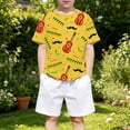 thumbnail image 2 of Boys Tshirts Kids Summer Casual Short Sleeve Tee Soft Breathable Pullover Fashion Girls' Tops Yellow 4-5 Years, 2 of 5