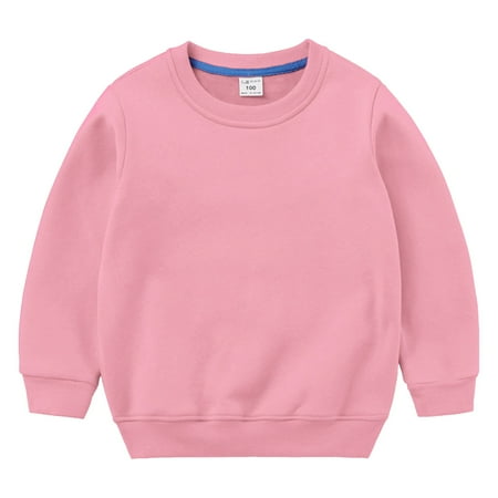 

RPVATI Toddler Baby Unisex Long Sleeve Pullover Solid Color Sweatshirt Crewneck Outfit 12M-10Y