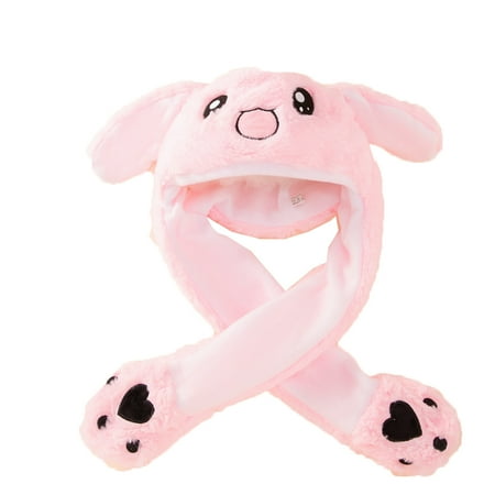 

Kids Caps Toddler Girls Boys Cute Rabbit Ears Will Move Balloon Cap Velvet Thickened Net Red Hat Toys For Kids For Babys