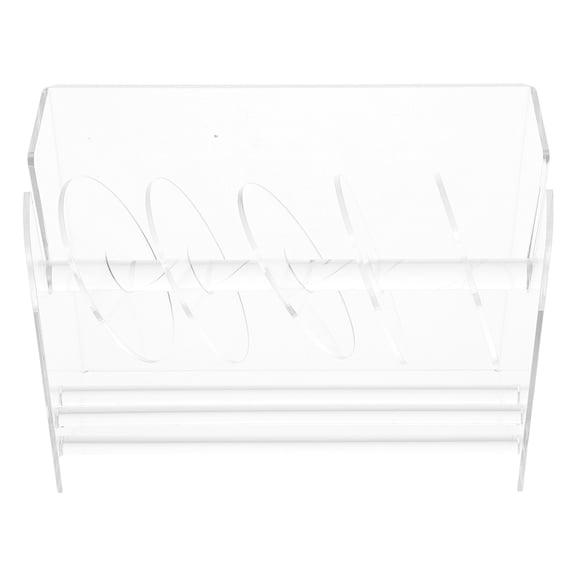LOLIPPYY Acrylic Label Dispenser for Office Desktop, Adjustable Organizer for Sticker Roll and Tape Storage