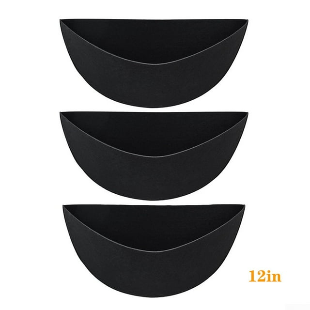 3 Pcs Kit de Doublures de Panier de Fleurs en Feutre Demi-Rond pour Fenêtre Boîte