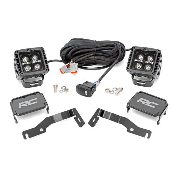 Rough Country LED Ditch Light Kit for 24-26 Toyota Tacoma | White DRL - 72103