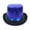 Blue, variant on Womens Hat Unisex Tall British Gentleman Jazz Magician Sequin Rain Silk Bowler Hat Blue One Size