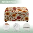 thumbnail image 4 of Xoenoiee Sunflower Leaves Print Stretch Square Ottoman Cover Folding Storage Stool Furniture Protector Soft Square Slipcover with Elastic Bottom, S, 4 of 7