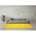 thumbnail image 3 of Ahgly Company Machine Washable Indoor Rectangle Solid Yellow Modern Area Rugs, 8' x 10', 3 of 4