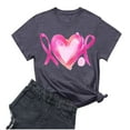 thumbnail image 2 of Bvxeep Women's Fashion Printed T-shirt Short Sleeve Blouse Round Neck Casual Top, 2 of 3