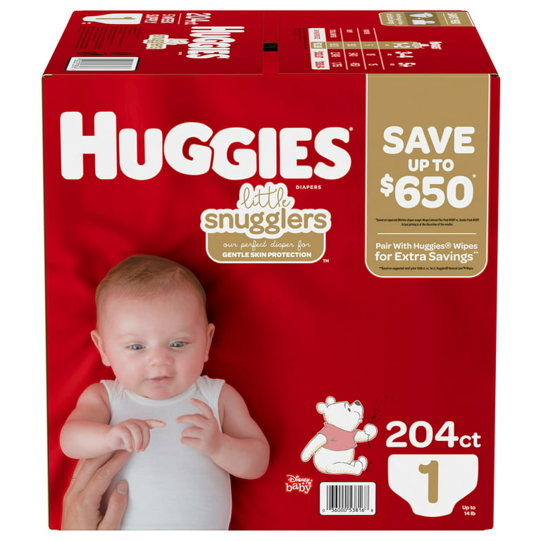  Huggies Special Delivery Hypoallergenic Baby Diapers Size 1 (up  to 14 lbs), 32 Ct, Fragrance Free, Safe for Sensitive Skin : Baby