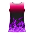 thumbnail image 3 of Penkiiy 3D Tank Tops for Men Women Cool Design Flame Sleeveless Shirts Summer Tops L Purple, 3 of 4