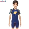 thumbnail image 2 of Soidarity Trajes de neopreno de 2,5 MM, traje de buceo para niños, traje de baño térmico de una pieza a la moda, traje de baño antiquemaduras solares Deportes acuáticos Negro XL Soidarity OD003655-04, 2 of 6