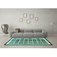 thumbnail image 3 of Ahgly Company Indoor Rectangle Abstract Light Blue Modern Area Rugs, 2' x 4', 3 of 4