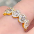 thumbnail image 3 of Romantic Wedding Band 925 Silver Ring Cubic Zircon Women Party Jewelry Sz 6-10, 3 of 4