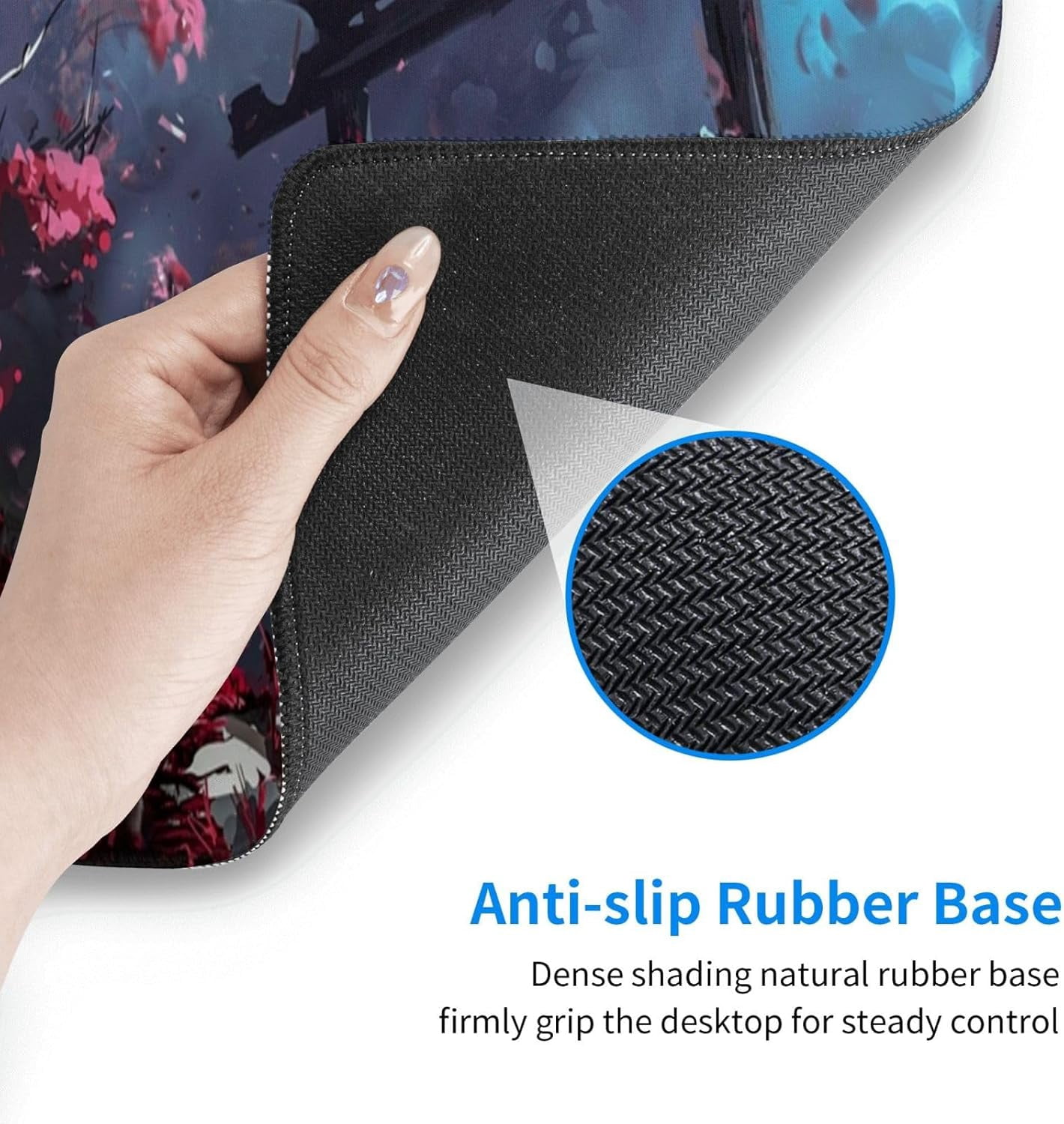 Japanese Samurai and Forest Mouse Pad, Waterproof Extended Large Gaming Mousepad Desktop, Big Long Non-Slip Mouse Mat for Laptop, Keyboard, Computer for Decor Office, 31.5 * 11.8 in