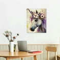thumbnail image 2 of ONETECH  Unicorn Canvas Wall Art Retro Colorful Animal with Flower Painting Water Color Unicorn Prints Artwork Pictures for Kids Nursery Bedroom Living Room Office Home   12x16 in, 2 of 5