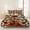 Light Beige Dark Orange Orange, variant on 3 Pieces Queen Quilt Set,Vintage Ethnic Flower Texture Soft Bedding Sets with 1 Quilt & 2 Pillow Shams,Abstract Tribal Geometric Art Summer Bedspread Lightweight Coverlet Comforter for All Season