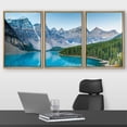 thumbnail image 2 of wall26 Framed Canvas Print Wall Art Set Vibrant Mountain Range Forest Valley Nature Wilderness Photography Realism Decorative Landscape Colorful for Living Room, Bedroom, Office - 16"x24"x3, 2 of 5