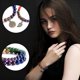 thumbnail image 2 of Pulsera de piedra natural - Pulsera de cuentas naturales para mujer - Juego de dos pulseras con accesorios de árbol de la vida y hojas, 2 of 5