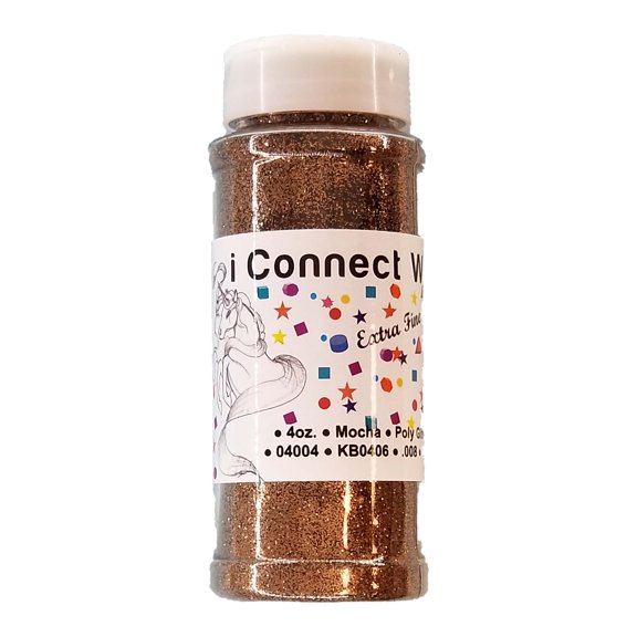 iConnectWith Glitter - Mocha Brown, Extra Fine Poly Glitter
