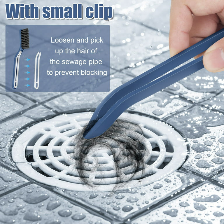 Jokapy 6Pcs Scrub Brush with Clip 2-in-1 Bathroom Gap Cleaning Brush  Multifunctional Floor Seam 