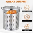 thumbnail image 2 of 30QT Turkey Fryer with Basket and Propane Gas Burner Set, Seafood Boil Pot, Crawfish Boiler, Aluminum Turkey Deep Fryer with Basket and Burner for Outdoor Cooking, For Boiling and Frying, 2 of 8