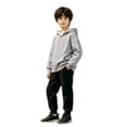 thumbnail image 3 of Youth Boys Girls Full Zip Hooded Sweatshirt Drop Shoulder Fleece Lined Hoodies Tween Fall Winter Warm Jacket Kangaroo Pockets, 3 of 5