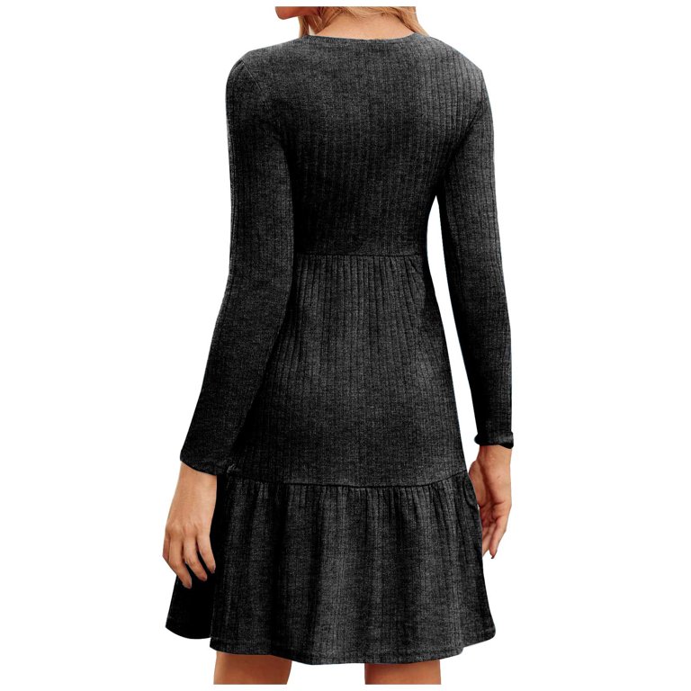 flared-skirt rib-knit mini dress Bold Confidence Floral Print Cowl Neck Maxi Dress