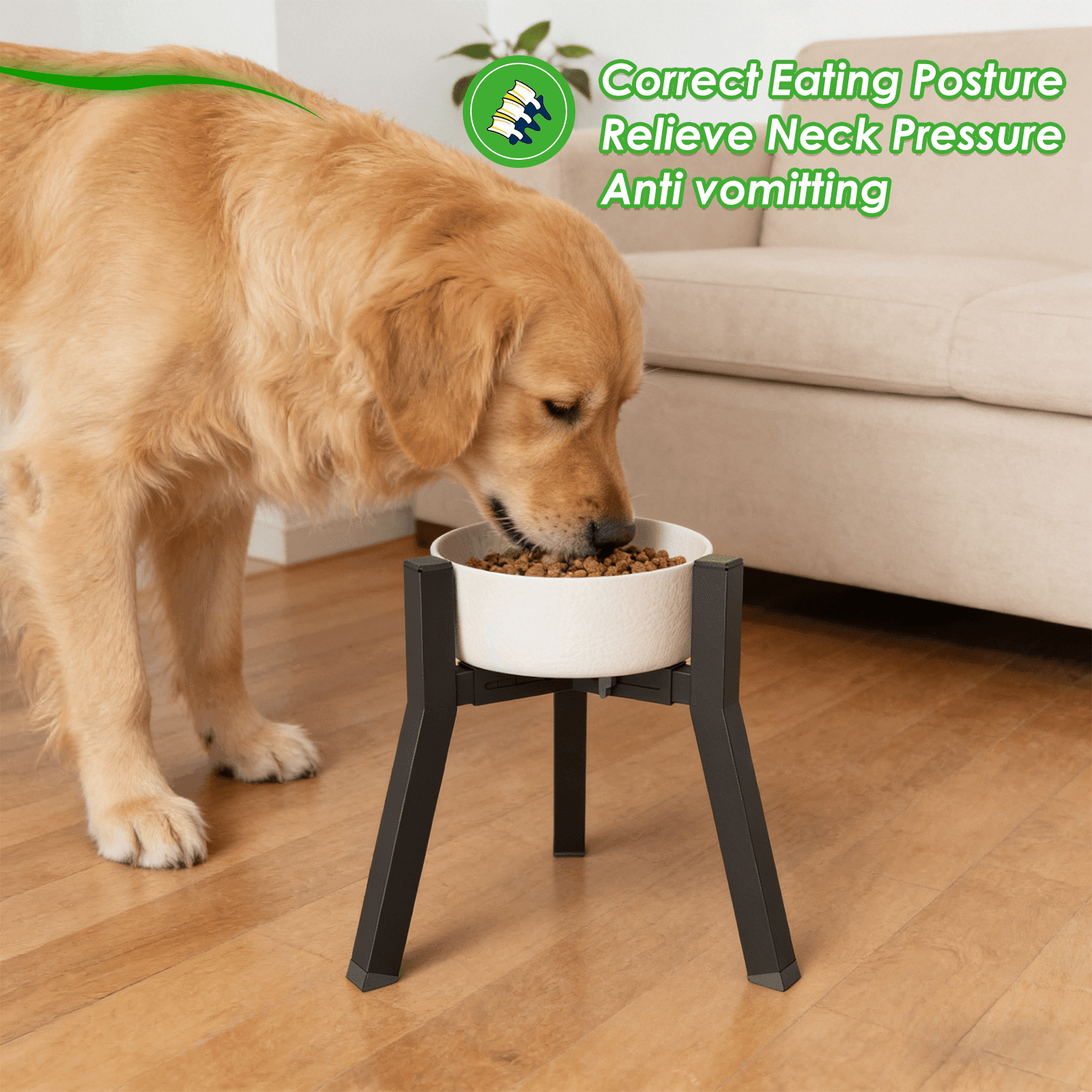 2 Pack Dog Bowl Stand for Large Medium Dogs, Adjustable Width Single Raised Bowl Holder for Dogs, Bowls Not Included
