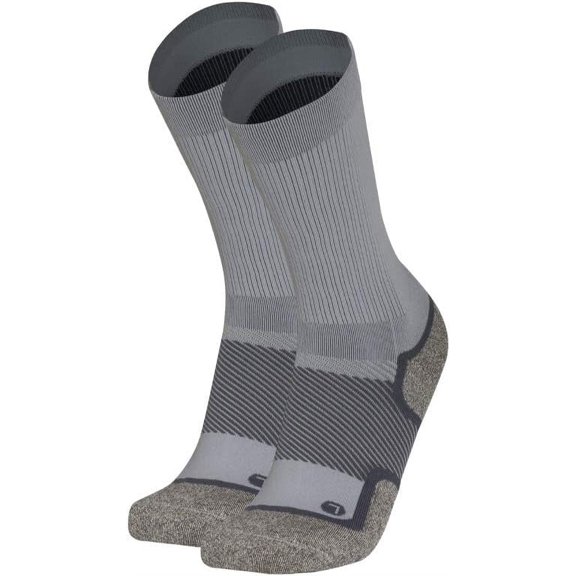 OrthoSleeve Wellness Compression Socks Crew Neuropathy Socks for Foot Pain, Grey/Small