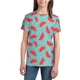 thumbnail image 3 of Wukai Watermelon Youth Unisex Short Sleeve T-Shirt for Boys, Girls, Teens, and Kids-X-Small, 3 of 7