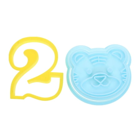 

2pcs Chic 2022 Year of the Tiger Cookie Molds Press Molds Plastic Cookie Cutters
