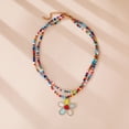 thumbnail image 4 of Ziurtnc Women Necklace Set Stackable Double-layer Colorful Beads Flower Butterfly Pendant Smooth Bohemian Style Adjustable Lobster Clip Alloy Clavicle Necklace Neck Jewelry, 4 of 8