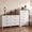 White-A, variant on Asofer 2PCS Bedroom Furniture Sets, Wide Dresser & Tall Chest Combo, White